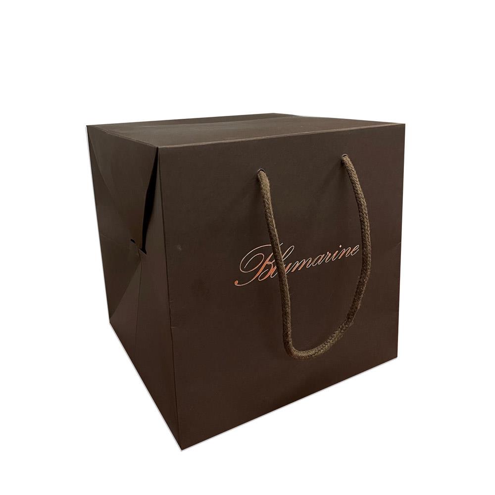bag box pasticceria marrone stampa a caldo argento