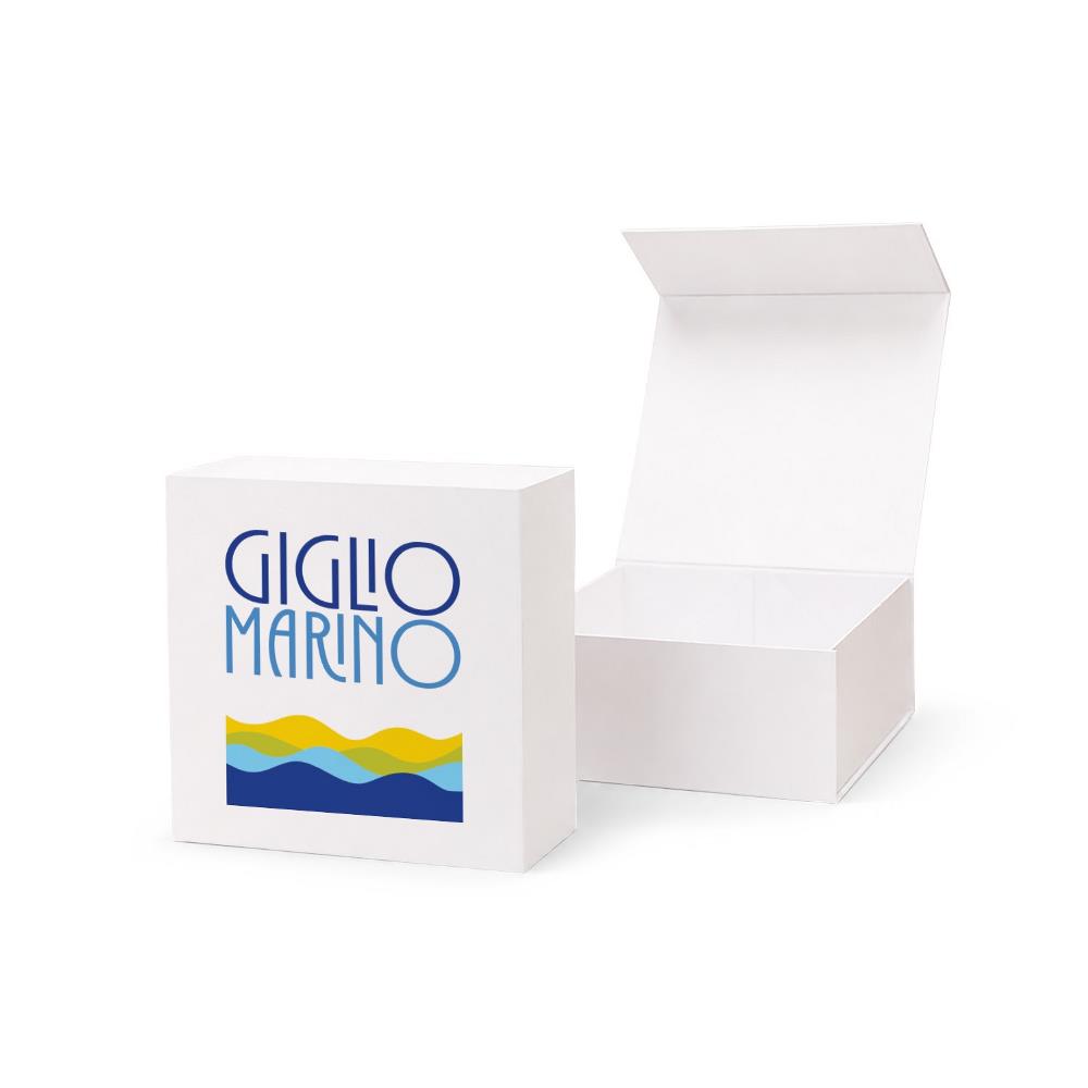Scatola bianca con stampa UV