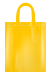 Shopper in Cotone con logo stampato colore Giallo