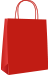 Shopper Economico con logo monocolore colore Rosso
